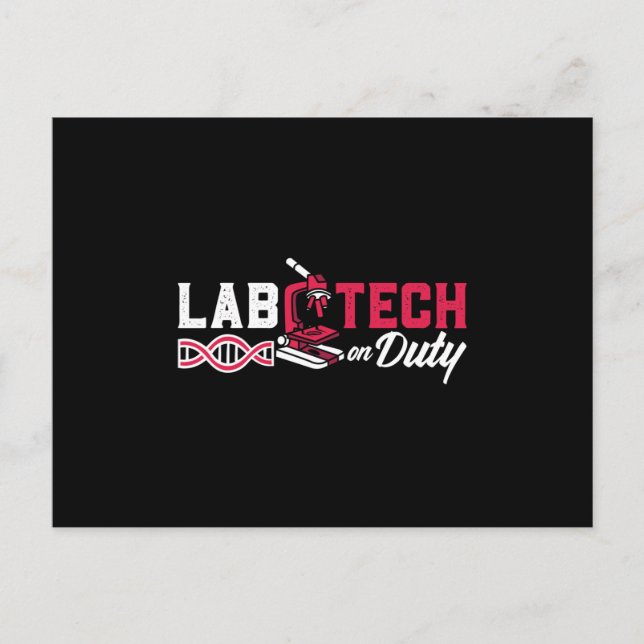 Lab Tech On Duty Laboratory Technician Science Postcard (Front)