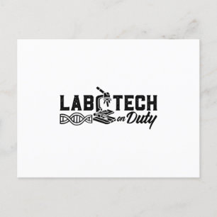 Lab Tech On Duty Science Laboratory Technician Postcard