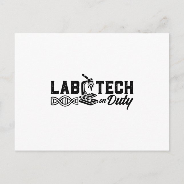 Lab Tech On Duty Science Laboratory Technician Postcard (Front)