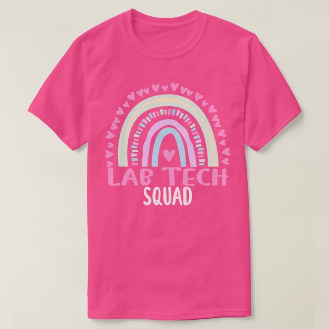 Lab Tech Squad Party Matching Womens Appreciation  T-Shirt (Design Front)