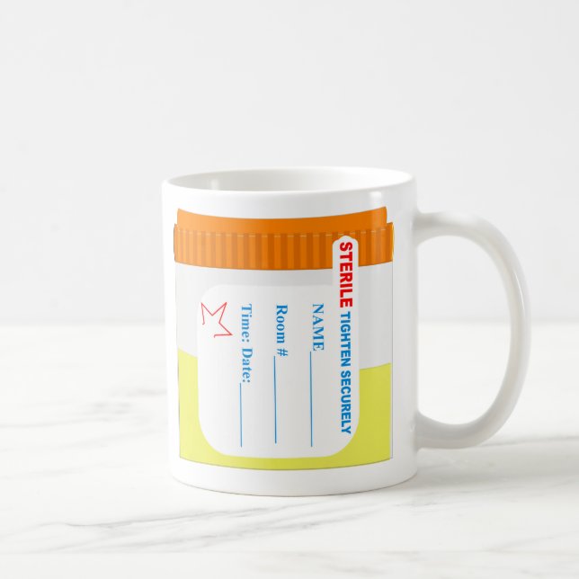 Lab Tech Urine Specimen Cup Mug (Right)