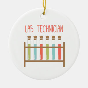Lab Technician Ceramic Tree Decoration
