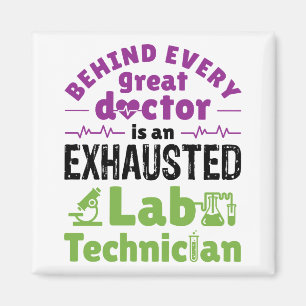 Lab Technician Medical Technologist Exhausted Magnet