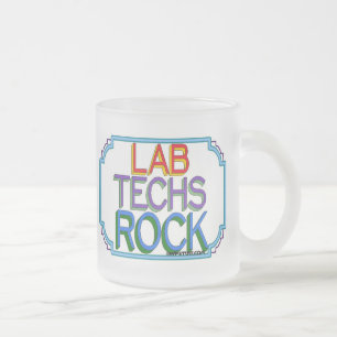Lab Techs Rock Frosted Glass Coffee Mug