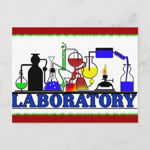 LAB WARE - LABORATORY GLASSWARE SETUP POSTCARD