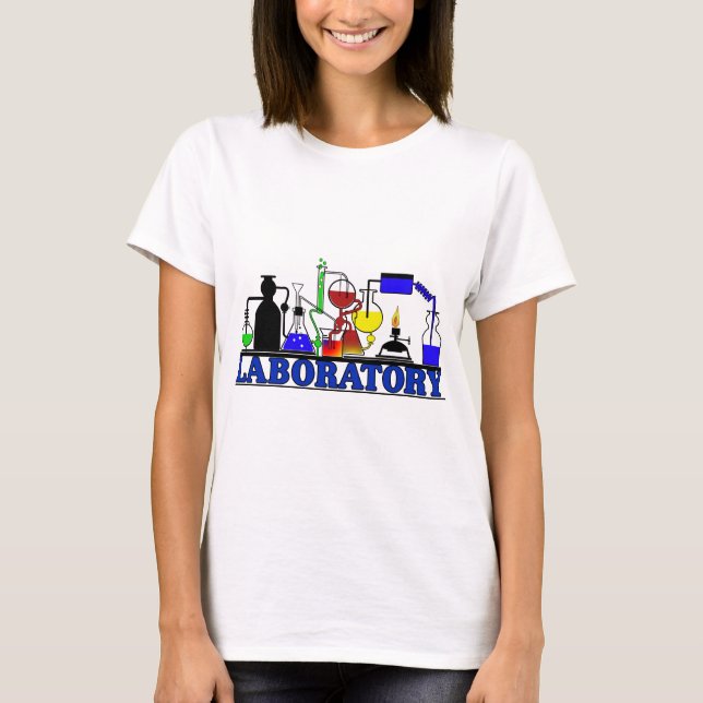 LAB WARE - LABORATORY GLASSWARE SETUP T-Shirt (Front)