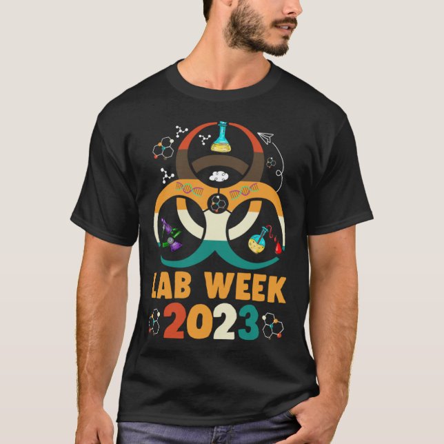 Lab Week 2023  Laboratory Tech Scientist Technolog T-Shirt (Front)