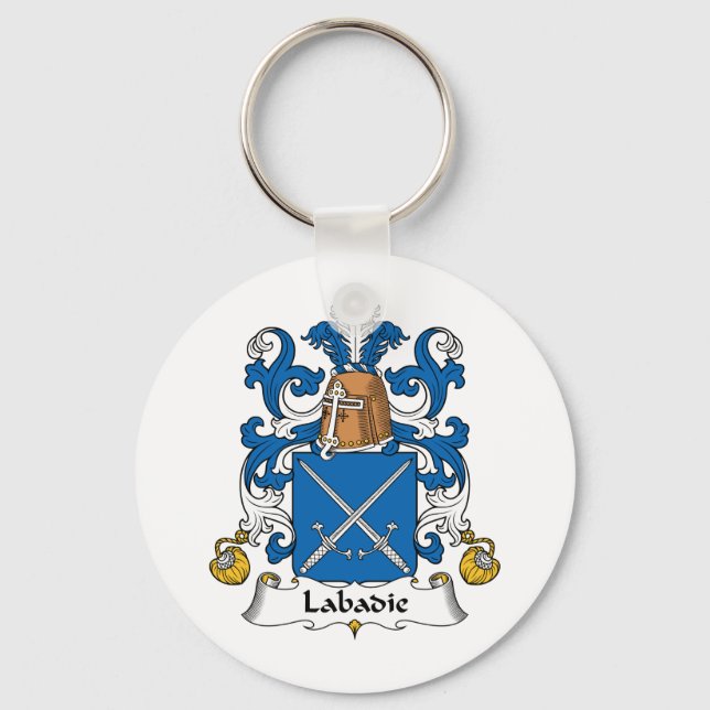 Labadie Family Crest Key Ring (Front)