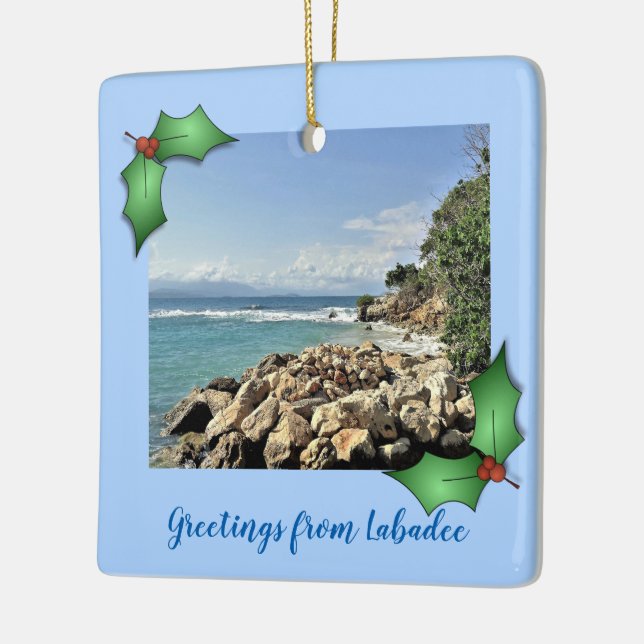 Labadie Seascape No. 2 Custom Ceramic Ornament (Left)