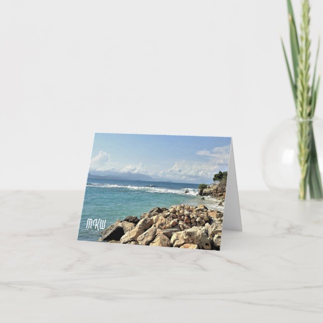 Labadie Seascape No. 2 Monogrammed Note Cards (Front)