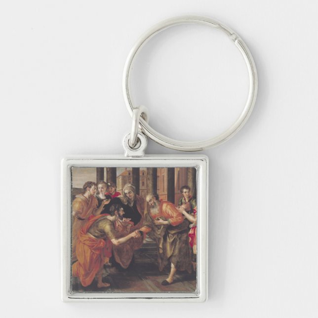 Laban Presenting Eliezer to his Father, 1562 Key Ring (Front)