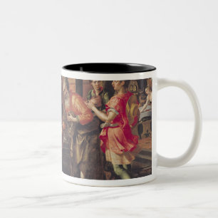 Laban Presenting Eliezer to his Father, 1562 Two-Tone Coffee Mug