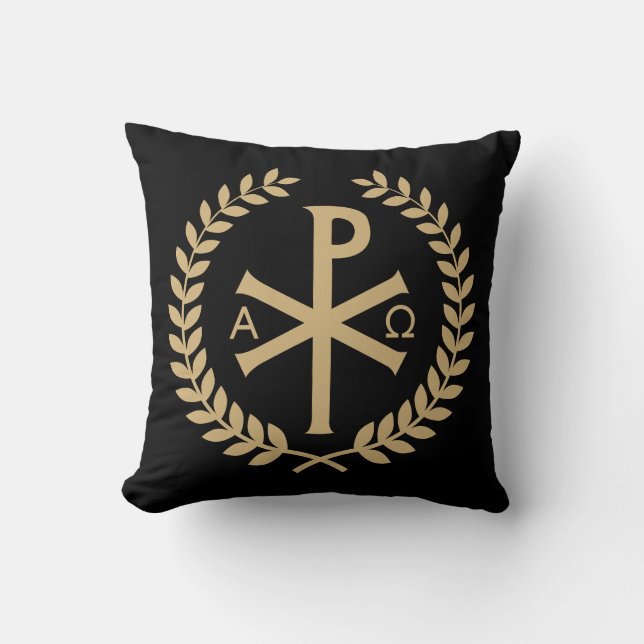 Labarum - Chi Rho - Roman Imperial Standard Cushion (Front)