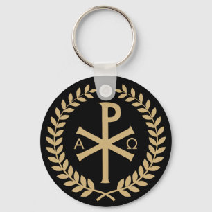 Labarum - Chi Rho - Roman Imperial Standard Key Ring