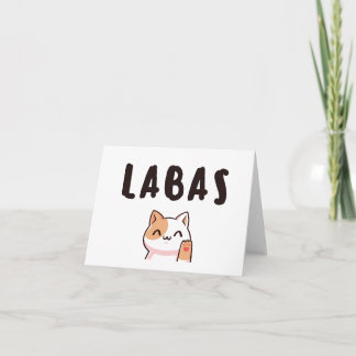 Labas, Lithuanian greeting  Card