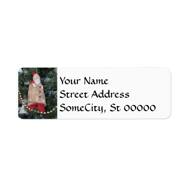 Label - Antique Santa in Tree (Front)