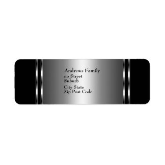 Label Black & Silver Simple