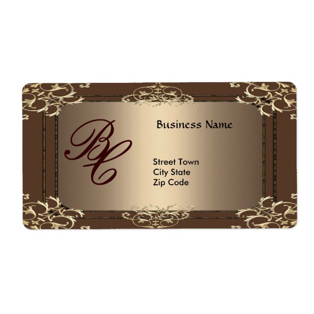 Label Business Elegant Coffee Gold Elite (Front)