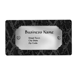 Label Elegant Personal Business Leather Metal