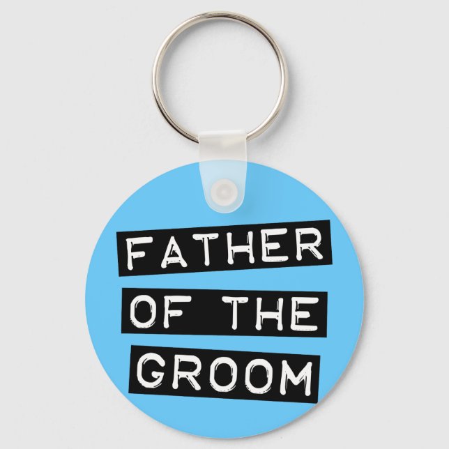 Label Father of the Groom Key Ring (Front)