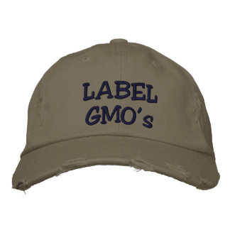 Label GMO's Embroadered distressed hat