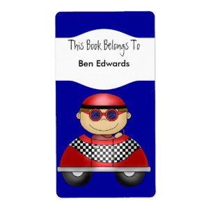 Label Kids Book Labels Stickers Car