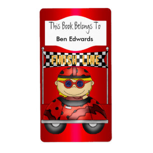 Label Kids Book Labels Stickers Car