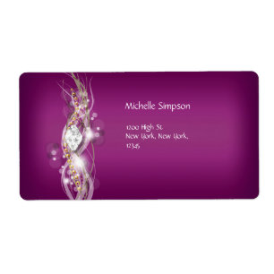Label Plum White Gold Diamond Address