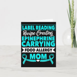 Label Reading Recipe Creating Epinephrine Food Card