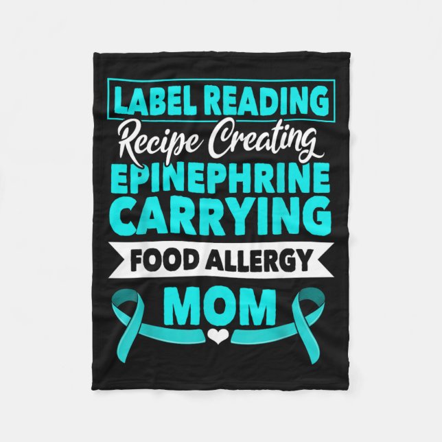 Label Reading Recipe Creating Epinephrine Food Fleece Blanket (Front)