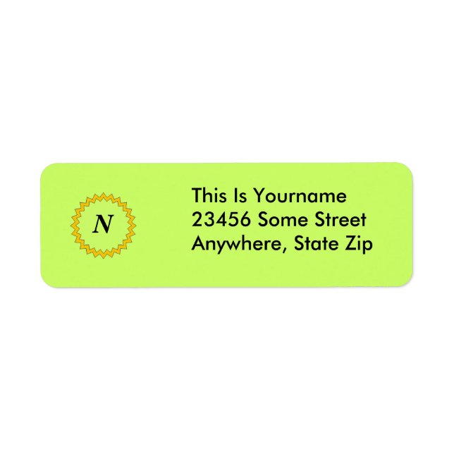 Label, Return - Monogram (Front)