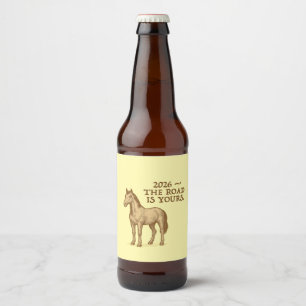 Label Sets with motivational text and horse
