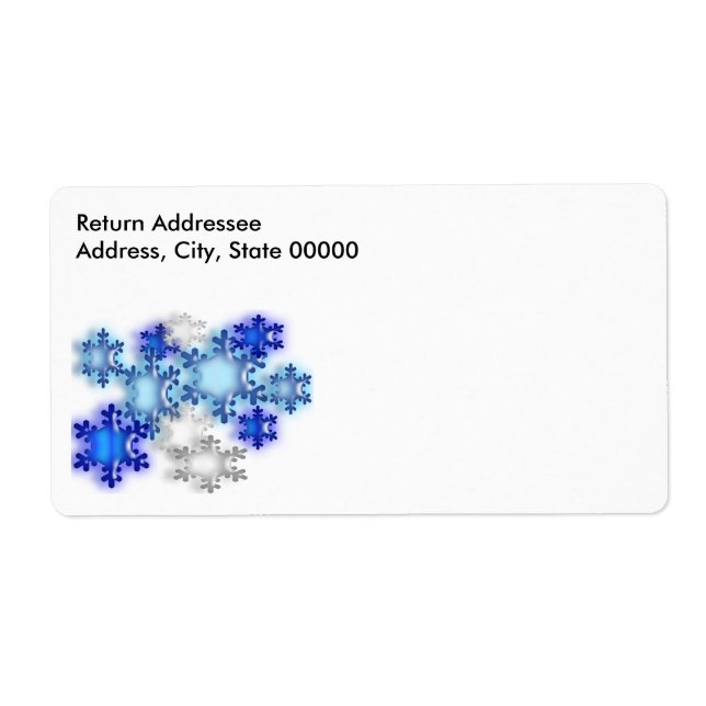 Label - Shipping - Snowflakes (Front)