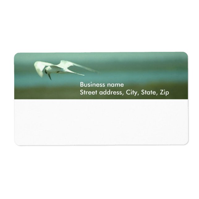 Label - shipping - Tern in flight (Front)