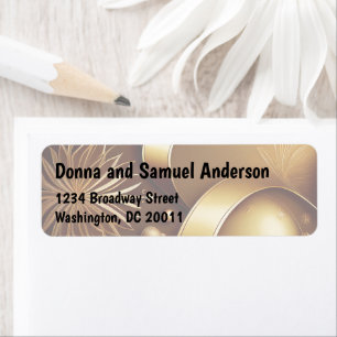 Label to Holiday Letter w Photo - Golden Moments