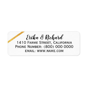 Label with names and address information