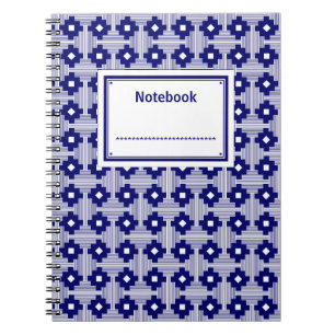 Labelled - Deep Navy on White Notebook