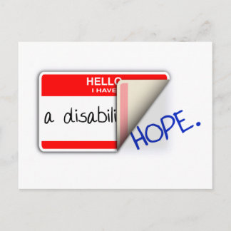 Labelled Disabled Postcard