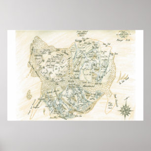 Labelled Map of Trino Poster