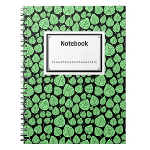 Labelled - Mint Green on Black Notebook
