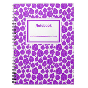 Labelled - Purple on White Notebook
