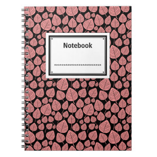Labelled - Soft Pink on Black Notebook