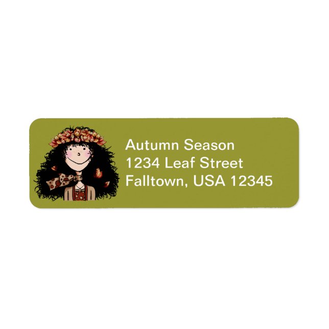 Labels, Autumn Girl (Front)