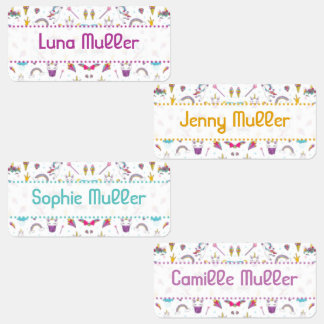 Labels Clothing for children Theme Licorne