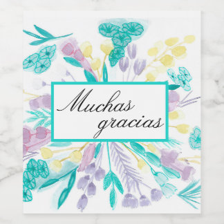 Labels designed in handheld watercolors