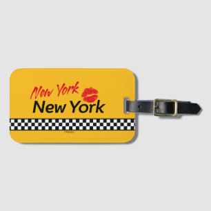 Labels with luggage Taxi NY & Red KIS Tag