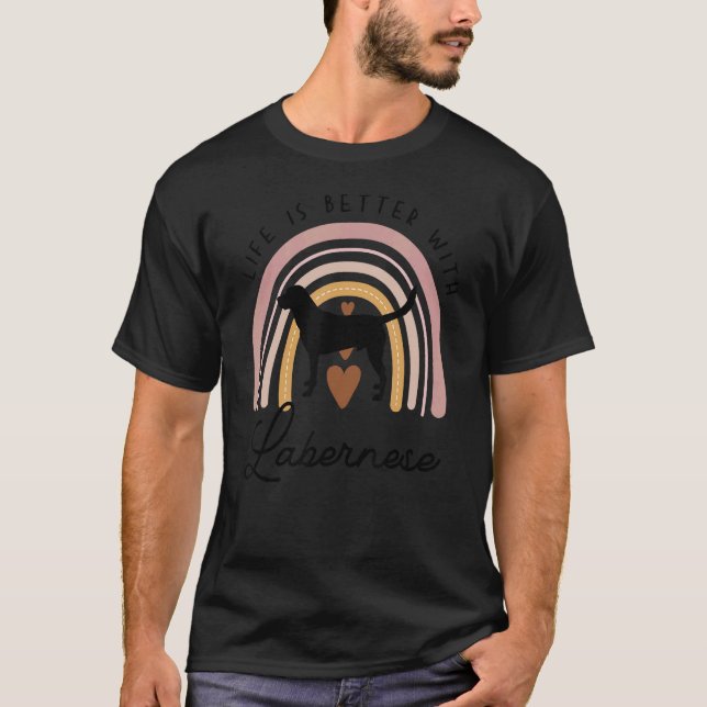 Labernese Rainbow Dog Mum T-Shirt (Front)