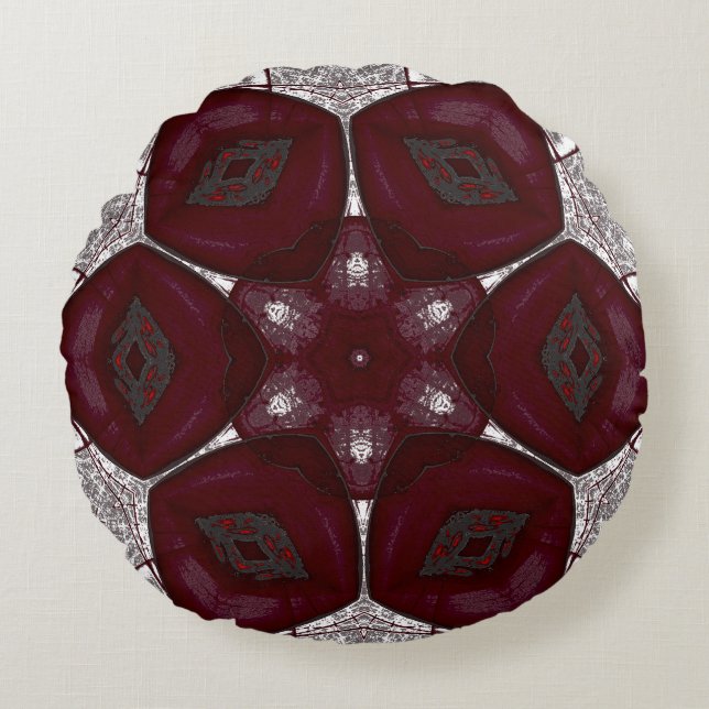 Labia Fluer Prem Mandal Round Cushion (Front)