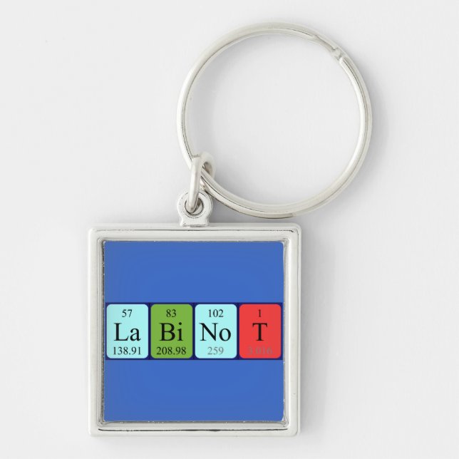 Labinot periodic table name keyring (Front)