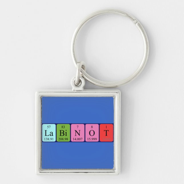 Labinot periodic table name keyring (Front)